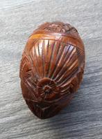 Om 1875 -1900 Rozenkrans Ei Coquilla Noot Non Pater Klooster, Antiek en Kunst, Ophalen of Verzenden