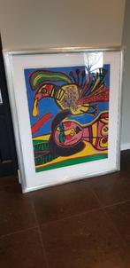 Zeefdruk Corneille " Femme avec Oiseau " Groot., Ophalen