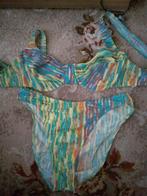 als Nieuw bikini pastel kleuren streep blauw aqua  40C, Verzenden, Zo goed als nieuw, Blauw, Bikini