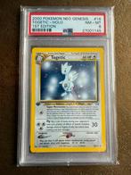 1st Edition Togetic 16/111 (PSA 8) - Neo Genesis, Ophalen of Verzenden, Zo goed als nieuw, Losse kaart