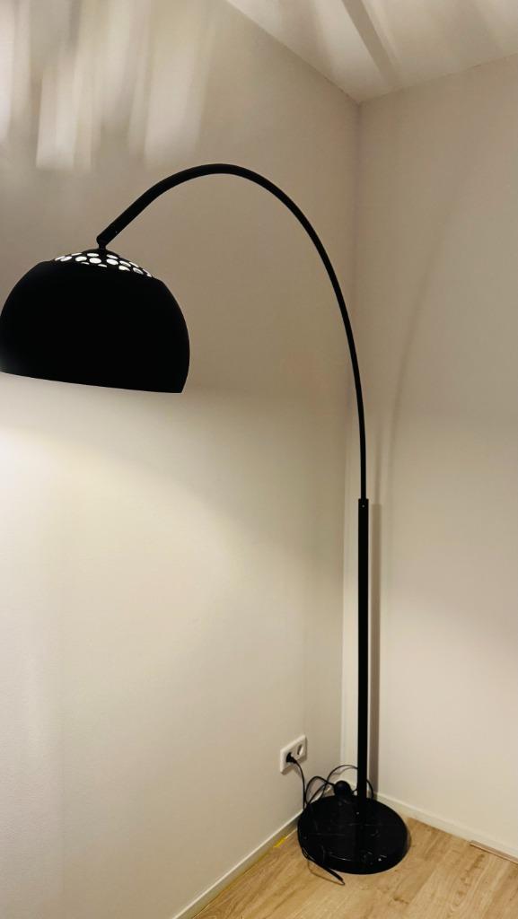 Bow Booglamp - Zwart, Huis en Inrichting, Lampen | Vloerlampen, Zo goed als nieuw, 200 cm of meer, Metaal, Ophalen