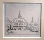 Zeeland Walcheren Beursgebouw Vlissingen Houtgravure 1881, Antiek en Kunst, Kunst | Etsen en Gravures, Ophalen of Verzenden