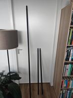 3 ikea HUGAD gordijnroedes + 80 ringen & haakjes, Ophalen, 200 cm of meer, Zwart, Zo goed als nieuw