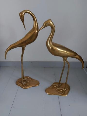 2 grote vintage messing kraanvogels Hollywood Regency   beschikbaar voor biedingen