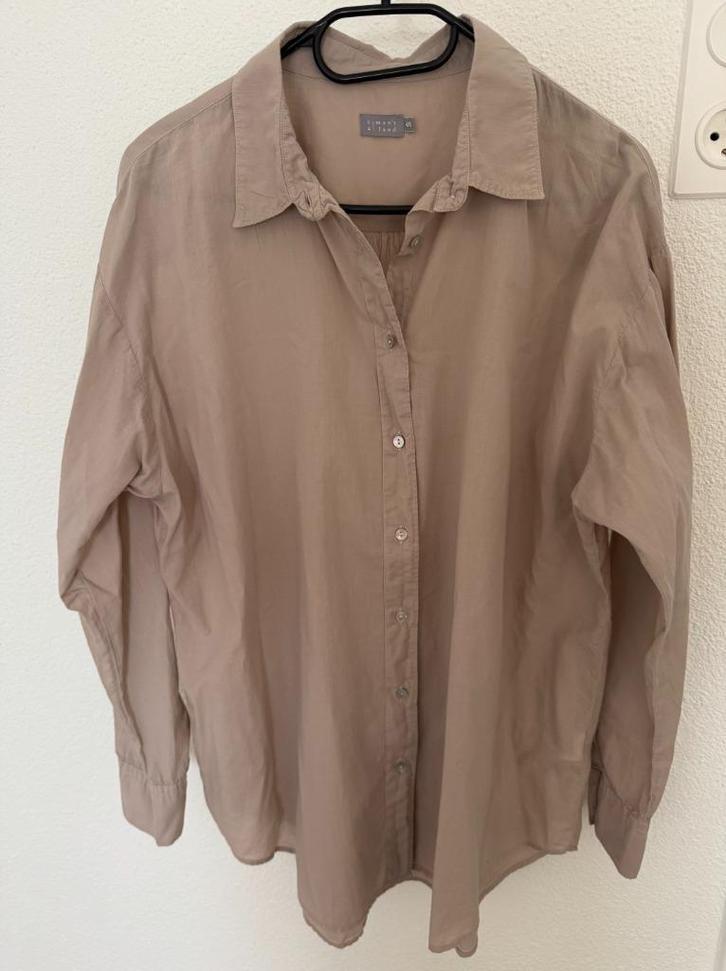 Katoenen overhemd in Soft Oat - No Man's Land - Maat 40, Kleding | Dames, Blouses en Tunieken, Zo goed als nieuw, Maat 38/40 (M)