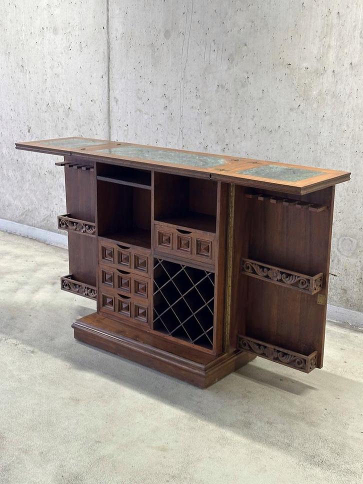 Art Deco brutalistische barkast "Magic Box", Huis en Inrichting, Barren, Gebruikt, Ophalen