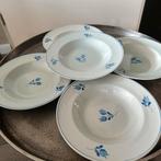 5x Tulpina PH Diepe Borden - Blauw Bloemmotief, Antiek en Kunst, Antiek | Servies los, Ophalen of Verzenden
