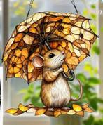 Raamhanger muis met paraplu, Verzenden, Nieuw