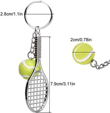 Tennis sleutelhangers, tennisracket met bal (NIEUW) beschikbaar voor biedingen