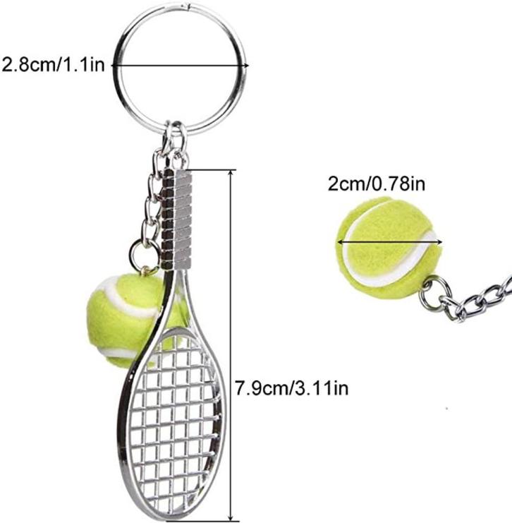 Tennis sleutelhangers, tennisracket met bal (NIEUW), Sport en Fitness, Tennis, Nieuw, Overige typen, Overige merken, Ophalen of Verzenden