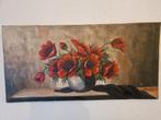 Schilderij: Rode Papavers in Vaas, Ophalen of Verzenden