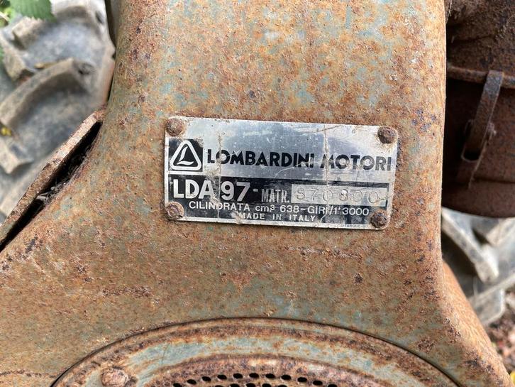 Lombardini Trekker met frees, ploeg en maaibalk, Tuin en Terras, Hand-tuingereedschap, Gebruikt, Ophalen