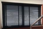 Zwarte houten jaloezieen 50 mm 2 stuks, Ophalen, 150 tot 200 cm, Zo goed als nieuw, 100 tot 150 cm