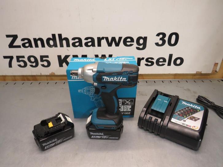Makita DTW190 18V Li-ion accu slagmoersleutel accus en lader, Doe-het-zelf en Verbouw, Gereedschap | Handgereedschap, Nieuw, Ophalen of Verzenden
