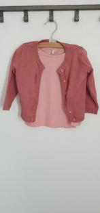 Ton sur ton longsleeve en vestje Hema maat 86/92, Meisje, Ophalen of Verzenden, Zo goed als nieuw, Hema