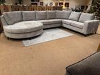 Hoekbank XL 390x252 Grijs/Taupe Direct/Leverbaar E-7282, Huis en Inrichting, Hout, #Hoekbank#Loungebank#Banken#Hoebanken#Bankstellen