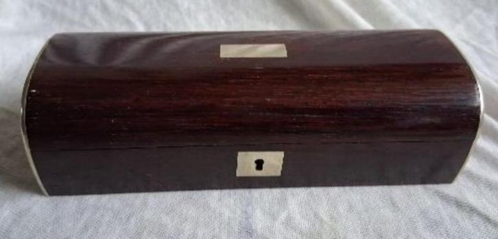 0ud en antiek mahonie lepeldoosje., Antiek en Kunst, Antiek | Overige Antiek, Ophalen of Verzenden