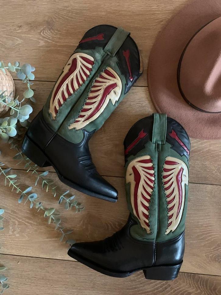 Don Quijote cowboylaarzen 36 western boots bohemian laarzen, Kleding | Dames, Schoenen, Zo goed als nieuw, Hoge laarzen, Zwart
