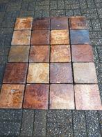 Vloertegels. Handgebakken geglazuurd 21x21 cm, Ophalen, Steen of Klei, 50 tot 150 cm, 10 m² of meer