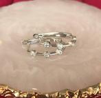 14k wit gouden ring oorbellen # 210109, Sieraden, Tassen en Uiterlijk, Oorbellen, Goud, Ophalen of Verzenden, Wit, Zo goed als nieuw