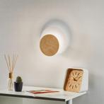 Wandlamp Circle Wit/Hout - Modern Design (2 stuks), Ophalen of Verzenden, Zo goed als nieuw, Metaal