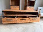 Televisiekast en hoge kasten te koop - teakhout en metaal, Huis en Inrichting, Kasten | Boekenkasten, Ophalen, 50 tot 100 cm, Zo goed als nieuw