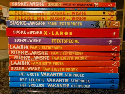 Suske en Wiske vakantie,familie,XL en plezier met albums, Verzamelen, Stripfiguren, Zo goed als nieuw, Boek of Spel, Suske en Wiske
