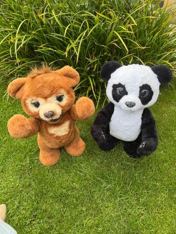 Interactieve FurReal Cubby en Plum knuffel pandaberen.. beschikbaar voor biedingen