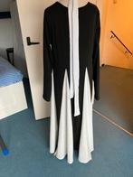 Lange soepele wijde jurk maat xl zwart -wit, Zwart, Maat 42/44 (L), Ophalen of Verzenden, Zo goed als nieuw