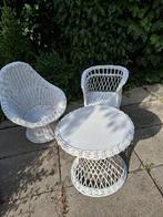 Leuk wit kinder setje rotan, Kinderen en Baby's, Ophalen of Verzenden, Zo goed als nieuw, Tafel(s) en Stoel(en)
