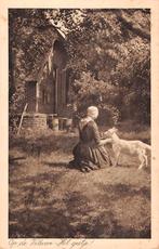 Op de Veluwe Het geitje! Boerin in klederdracht Elspeet 1933, Verzamelen, Verzenden, 1920 tot 1940, Gelopen, Gelderland