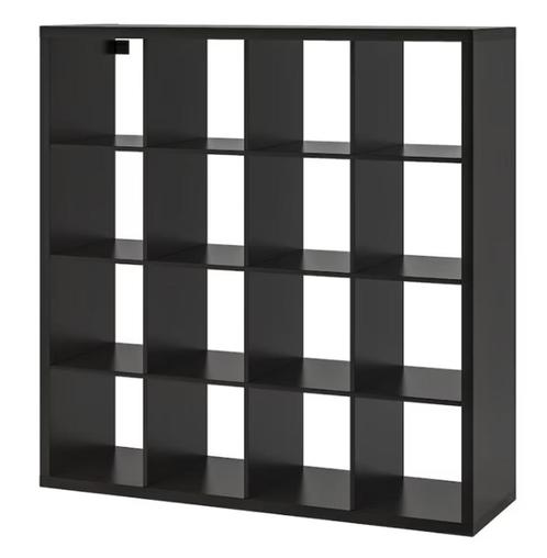IKEA KALLAX Open kast, zwart 16 vakken, 147x147 cm, Huis en Inrichting, Kasten | Boekenkasten, Gebruikt, 100 tot 150 cm, 150 tot 200 cm