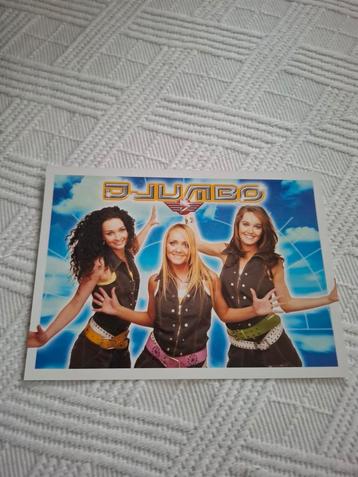 Fotokaart met handtekeningen van meidengroep Djumbo beschikbaar voor biedingen