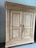 Antieke oud eiken geloogde kast geheel demontabel 1850, Ophalen