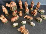 21 Oude Religieuze Beelden / Beeldjes Kerstgroep Kerstbeeld, Antiek en Kunst, Antiek | Religie, Ophalen