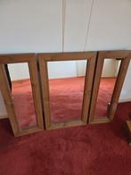 Drieluik houten spiegels, Ophalen, Gebruikt, 100 tot 150 cm, Rechthoekig