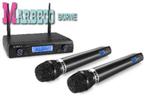 Draadloze Microfoon Digitaal UHF 16-Kanaals, 2xHandmic, WM62, Info@marbeco.nl, Zangmicrofoon, Power Dynamics, Nieuw