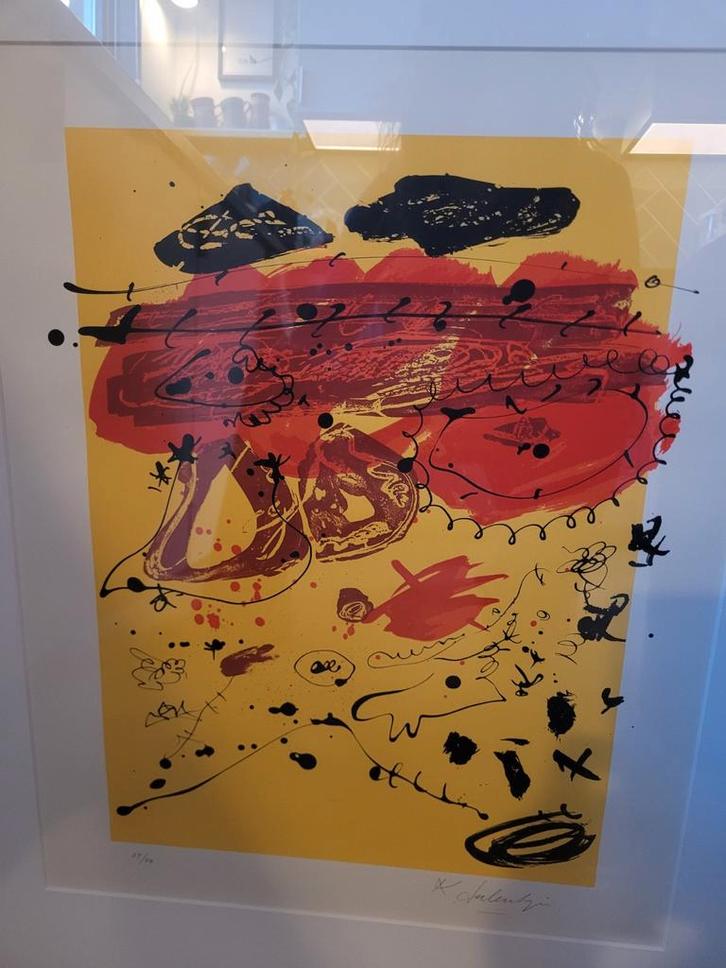 Kees Salentijn - Abstracte Litho, Antiek en Kunst, Kunst | Litho's en Zeefdrukken, Ophalen of Verzenden