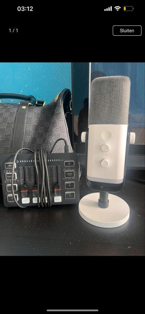 Fifine Microfoon & Mixer Bundel - Topkwaliteit!, Muziek en Instrumenten, Microfoons, Zo goed als nieuw, Studiomicrofoon, Ophalen