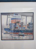 Nautische aquarel van Willem Eerland, Ophalen of Verzenden