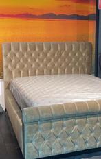 Bed ( 160/200 ), Ophalen, Beige, Tweepersoons, Zo goed als nieuw