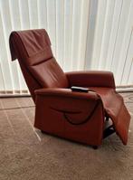 Lederen Relax Fauteuil Elektrisch, nr 1 van 2, Huis en Inrichting, Fauteuils, Ophalen, Zo goed als nieuw, 50 tot 75 cm, Leer