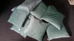Mooie nieuwe fluweel zachte mint groene sierkussens 45x45, Ophalen of Verzenden, Nieuw, Groen, Vierkant