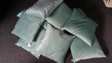 Mooie nieuwe fluweel zachte mint groene sierkussens 45x45 beschikbaar voor biedingen