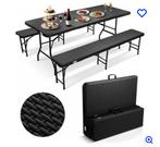Biertafel set - tuinset - tuintafel en banken klapbaar €199, Ophalen of Verzenden, Zo goed als nieuw