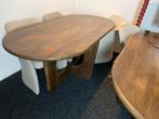 Deens ovale notenhouten tafel 160x90, Huis en Inrichting, Tafels | Eettafels, Ophalen, Nieuw, 50 tot 100 cm, 150 tot 200 cm