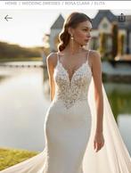 Trouwjurk Rosa Clara Elita met sluier, Ophalen of Verzenden, Zo goed als nieuw, Wit, Trouwjurk