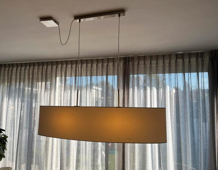 Hanglamp wit van Eglo, Huis en Inrichting, Lampen | Hanglampen, Zo goed als nieuw, 75 cm of meer, Kunststof, Metaal, Stof, Overige materialen