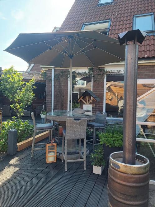 Hartman barset compleet, Tuin en Terras, Tuinsets en Loungesets, Gebruikt, Tuinset, Rotan, 4 zitplaatsen, Ophalen