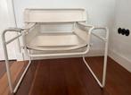 Marcel Breuer Wassily chair buisframe stoel witte uitvoering, Ophalen, Gebruikt, Minder dan 75 cm, Design